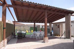Porche y solarium